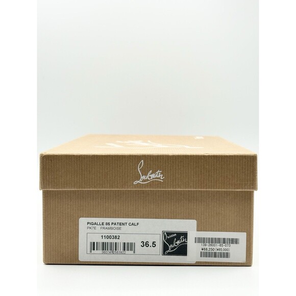 Christian Louboutin Red Patent Leather Pigalle 85 Pointed Toe Heels Sz EU 36.5 - Picture 13 of 15